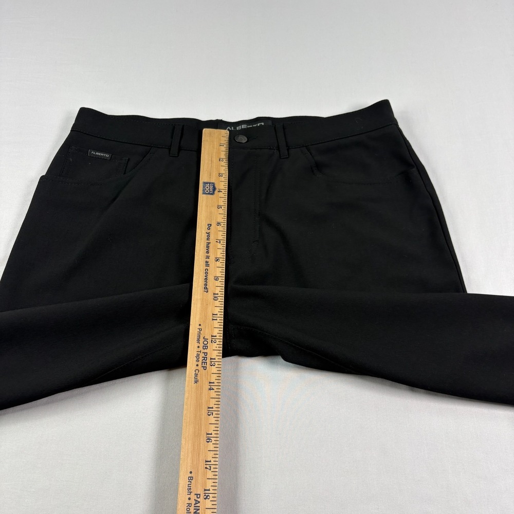 Alberto Pants Mens Size 50 (34x32) Black Ceramica Chino Stretch Golf Casual - Picture 7 of 11